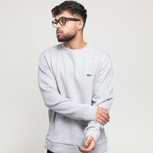 lacoste crew neck sweatshirt GREY